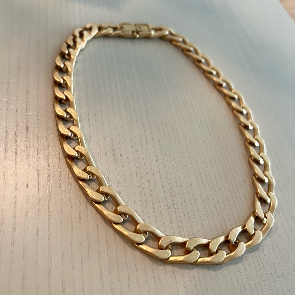 Matte Gold Chunky Chain Necklace